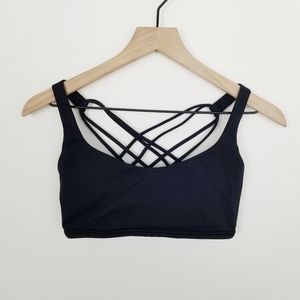 Lululemon black Free To Be Wild strappy sports bra